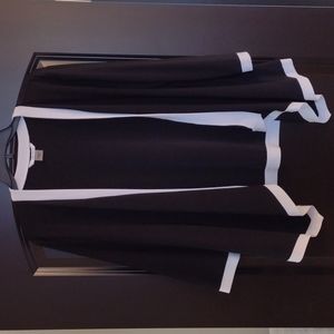 Tan Jay 3/4 Sleeve Cardigan 'Poncho' with White Trim